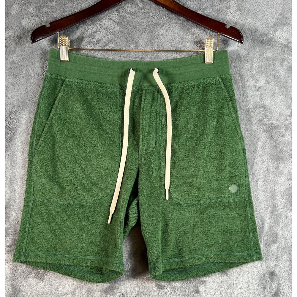 Outerknown Shorts Mens Small Green High Tide Terrycloth Lounge Athleisure Summer